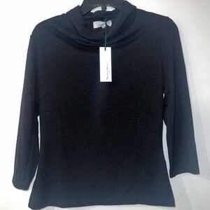 New Michael Stars, Women's Top/Shirt, One Size, Cowl Neck, 3/4 Sleeve, Black